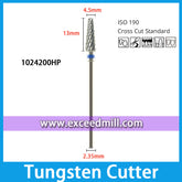 1024200HP-Cross Cut Standard Dental Laboratory Tungsten Carbide Cutter 2.35mm Shank